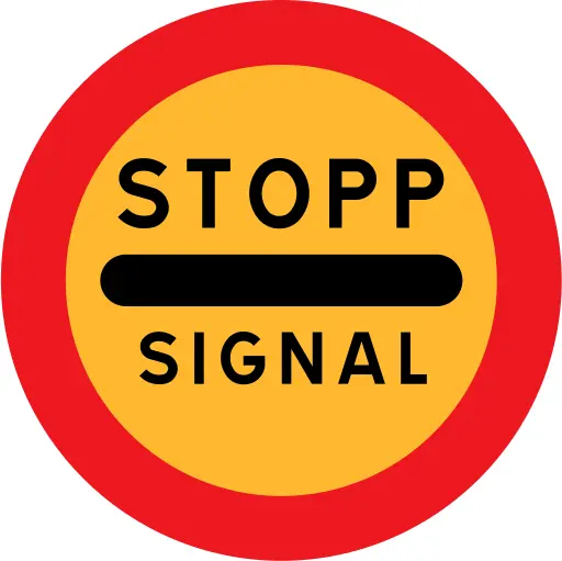 Stopp signal road sign vector graphics