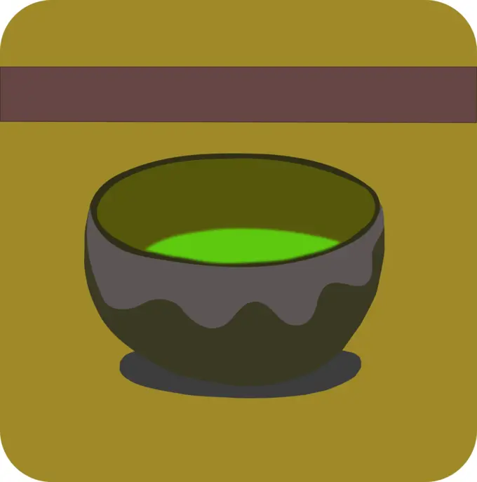 Vector graphics of green tea sign
