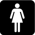 US National Park Maps pictogram for a ladies resroom vector image