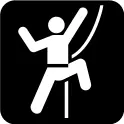 Pictogram for technical rock climb vector image