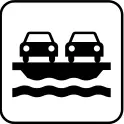 US National Park Maps pictogram for a vehicle ferry vector image