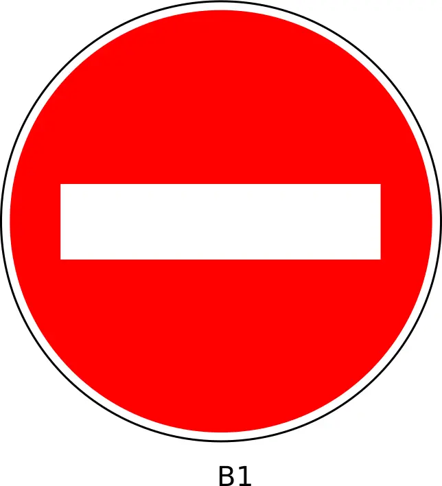 No entry traffic order sign vector graphics