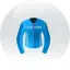 Blue racing leather jacket vector clip artt