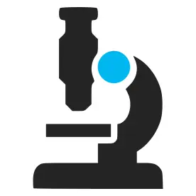 Vector illustration of two color microscope icon