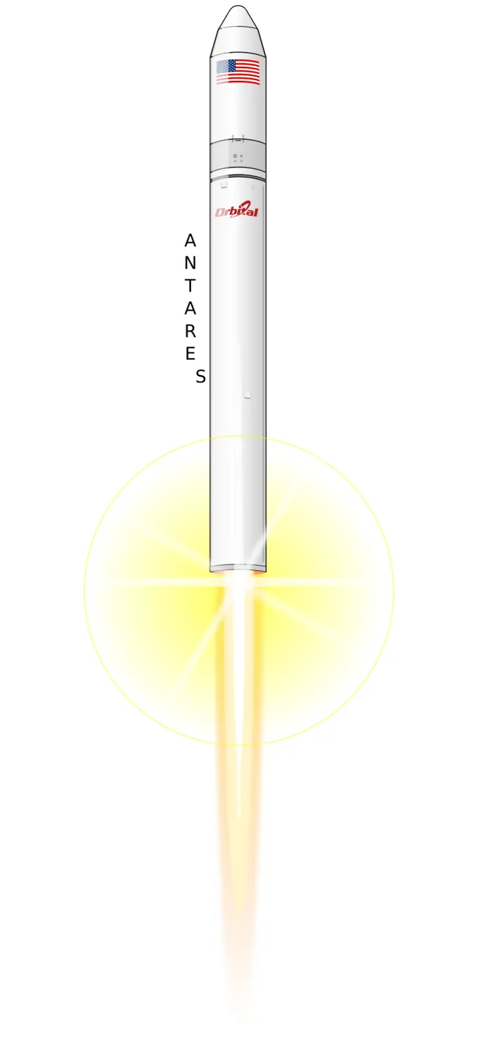 Antares orbital rocket vector image
