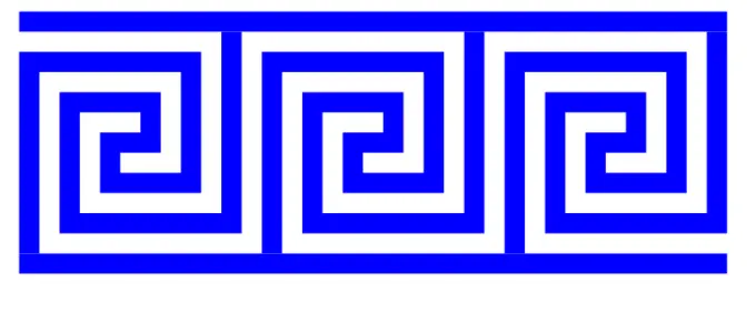 Greek key art vector image