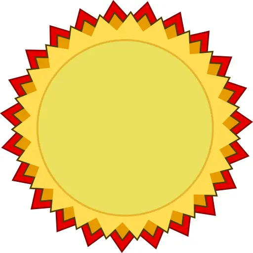 Blank award of achievement badge vector clip art