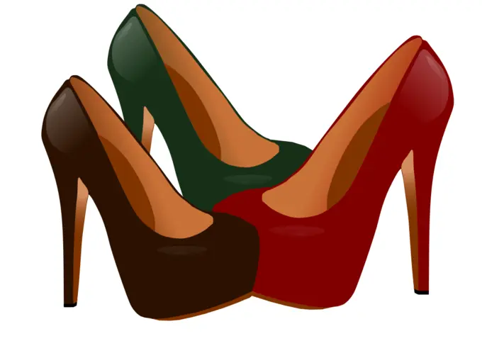 Female high heel shoes vector drawing