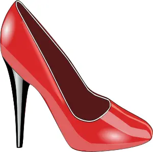 Red high-heel shoe vector image