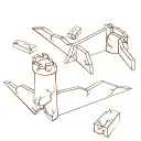 Vector image of role play game map icon for ruins