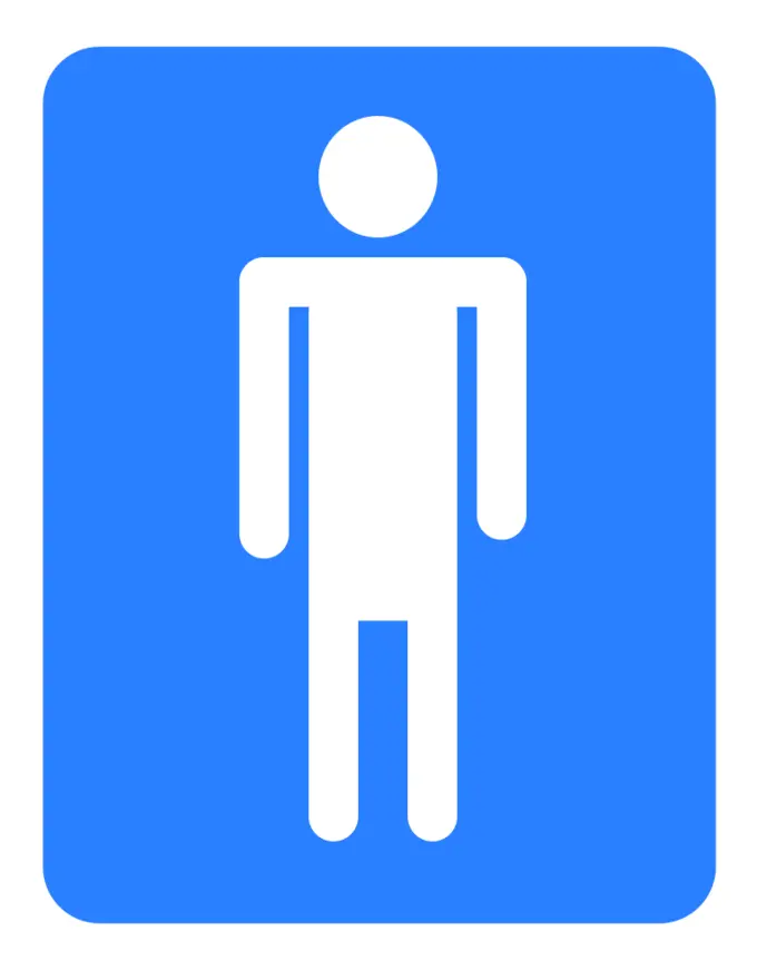 Men's bathroom sign vector clip art