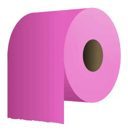 Toilet paper roll in pink vector illustration