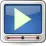 PC video player icon vector illustration