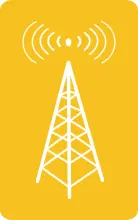 Vector clip art of radio signal emitter icon