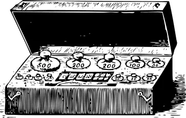 Vector illustration of metric weights in a box