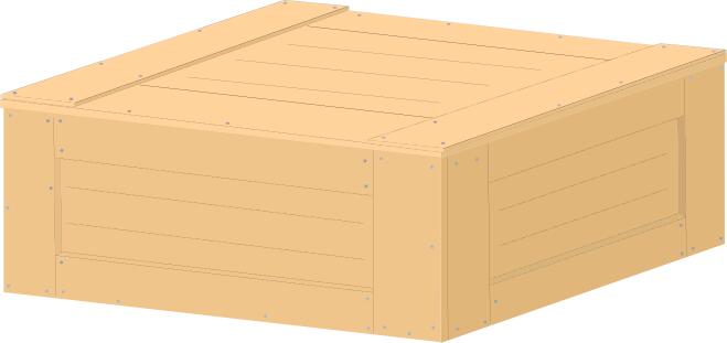 Pastel colored wooden crate vector image