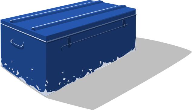 Vector drawing metal toolbox