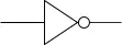 Vector image of inverter electronics logical symbol