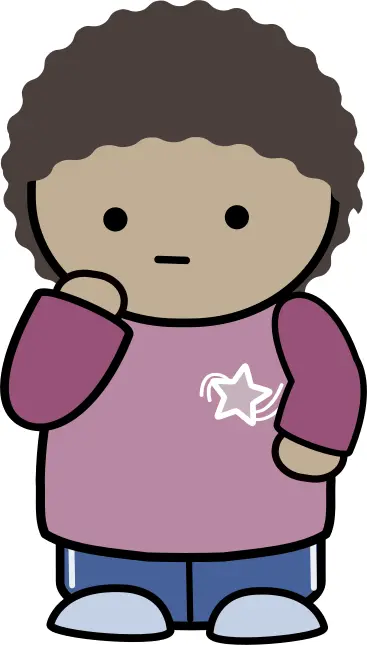 Comic kid character vector image