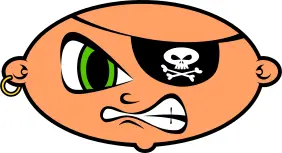 Pirate cartoon icon vector image