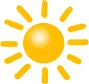 Bright sun vector drawing