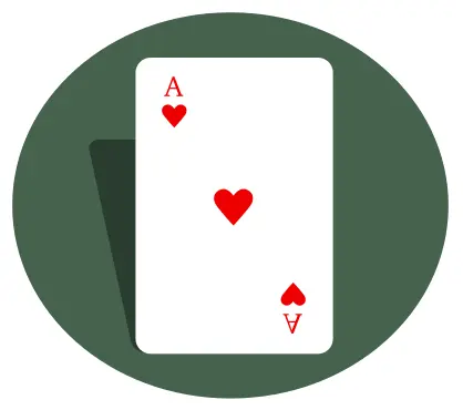 Ace of hearts playing card vector drawing