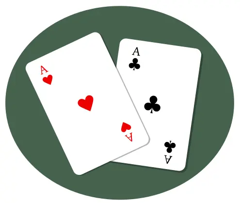 Aces of heart and and clubs playing cards vector graphics