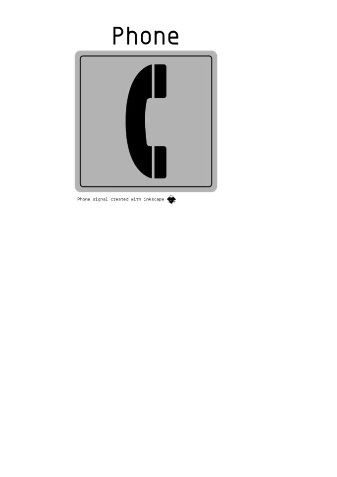 Vector image for phone sign