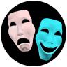 Theater masks vector clip art