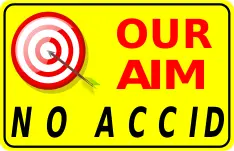 Poster for a campaign against accidents vector illustration