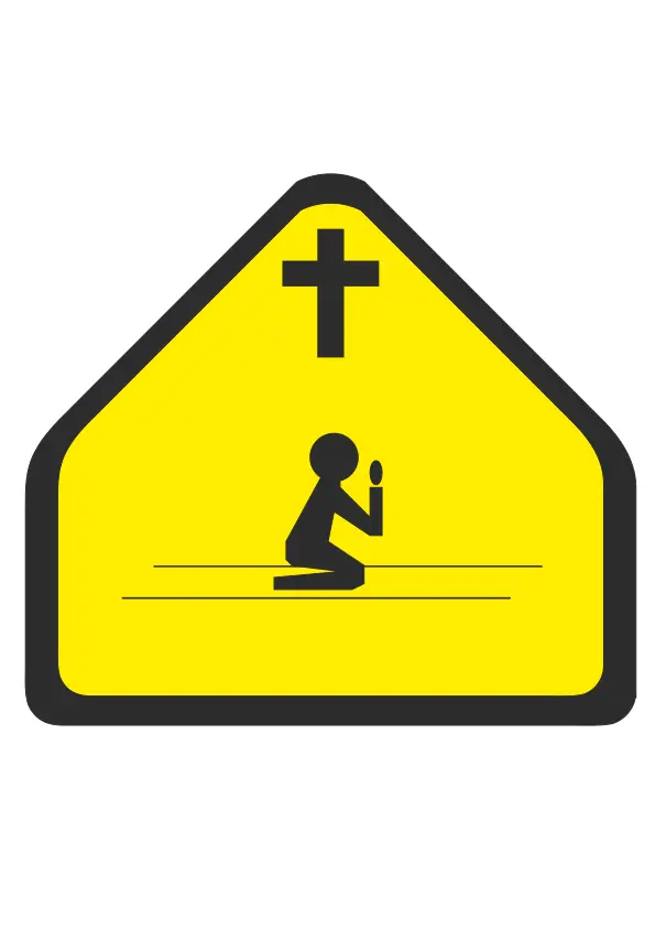 Prayer zone sign vector clip art