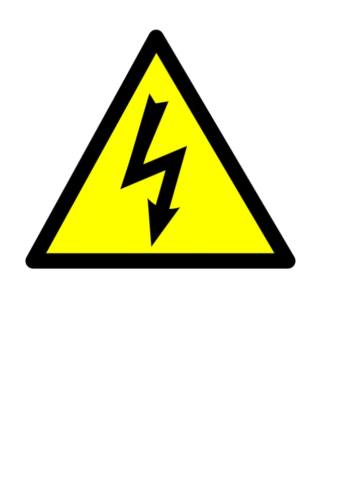 Electricity current danger sign vector image
