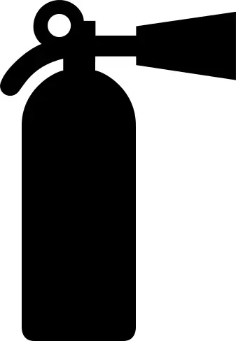AIGA fire extinguisher sign vector image