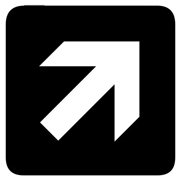 AIGA forward right inverted arrow sign vector image