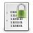 Encrypted document green icon vector graphics