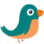 Vector drawing of twitter bird