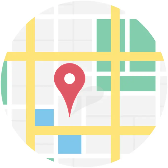 Vector clip art of location on map sign