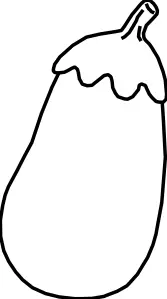 Eggplant line art vector illustration