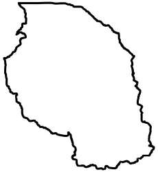 Vector image of map of United Republic of Tanzania