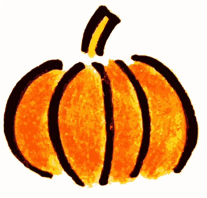 Plain black and orange pumpkin vector image