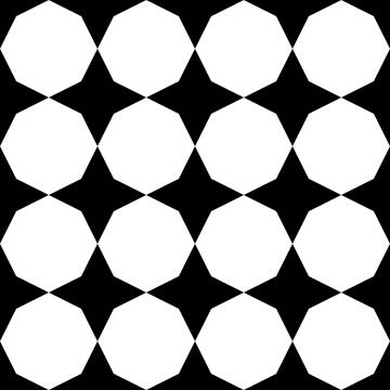 Eight sided geometrical shapes vector image