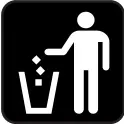 Pictogram for rubbish bin vector image
