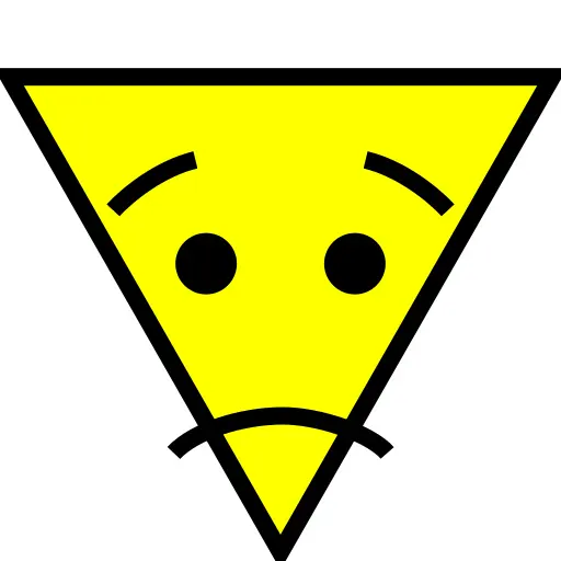 Confused triangle face icon vector image