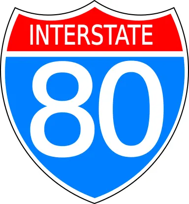 Interstate highway sign vector image