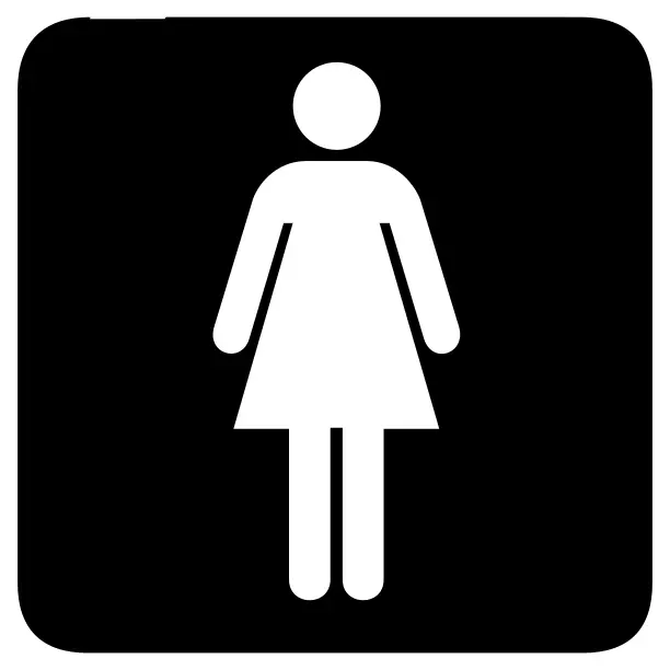 Women's toilet square sign vector image