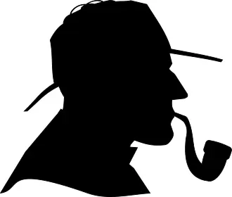 Detective profile silhouette vector image