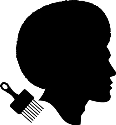 African American male silhouette profile vector image