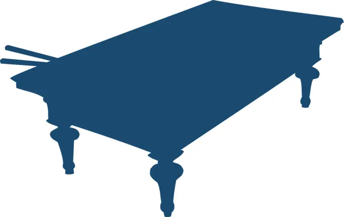 Snooker table silhouette vector image