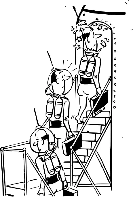 Space travel issues comic vector illustration