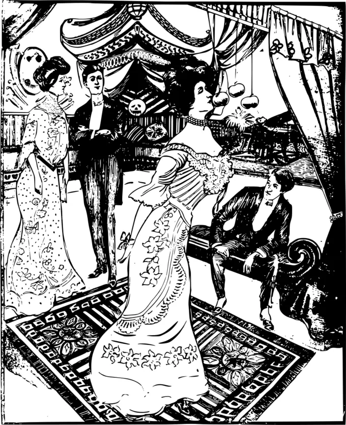 Traditional Halloween party vector clip art